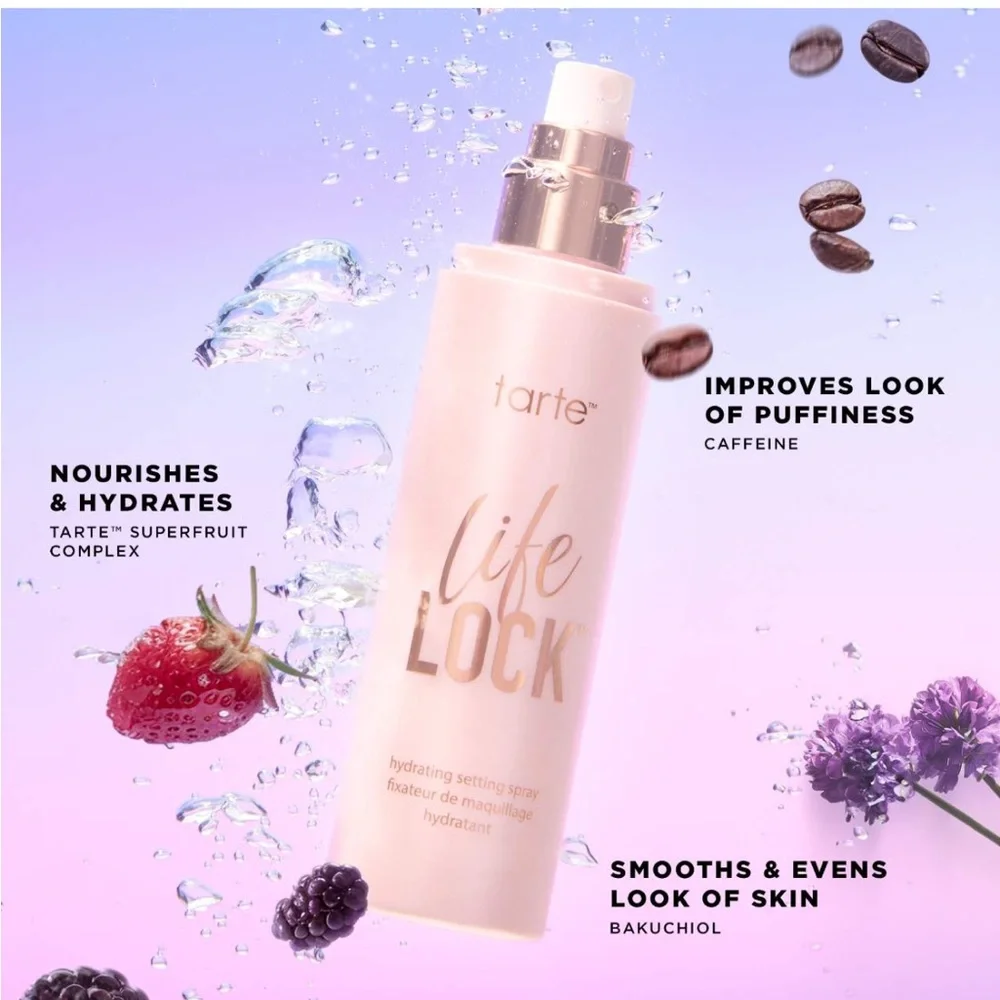 4/$30 Sale💫Tarte Life Lock Hydrating Waterproof Makeup Setting Spray Sample NEW